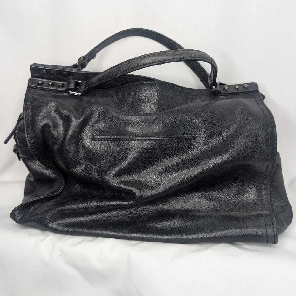 C & C Black Vegan Leather Handbag Satchel Crossbody - Picture 3 of 10